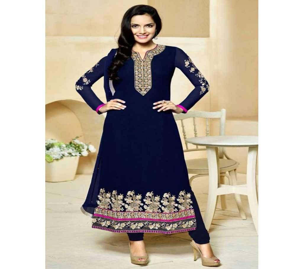 Unstitched block printed Rajdhani voyel cotton Salwar Kameez St block-413