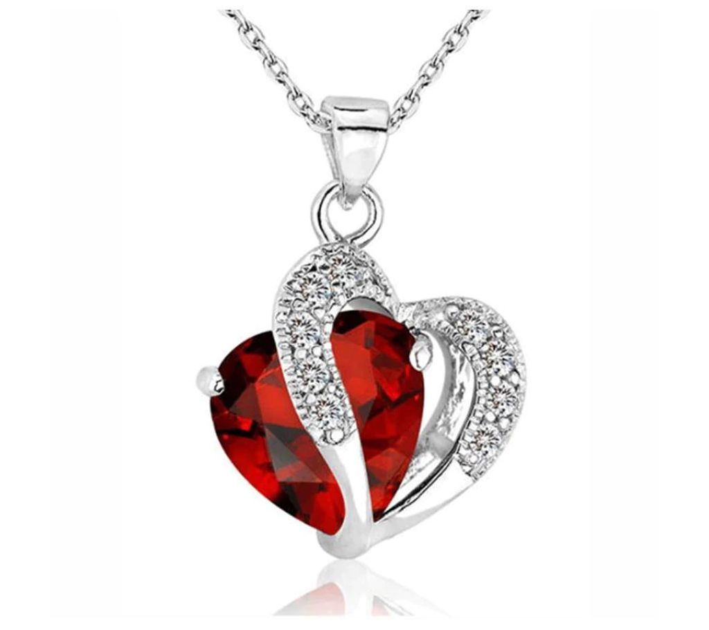 Diomedes Newest Classy1PCS Women Heart Crystal Rhinestone Silver Chain Pendant Chain
