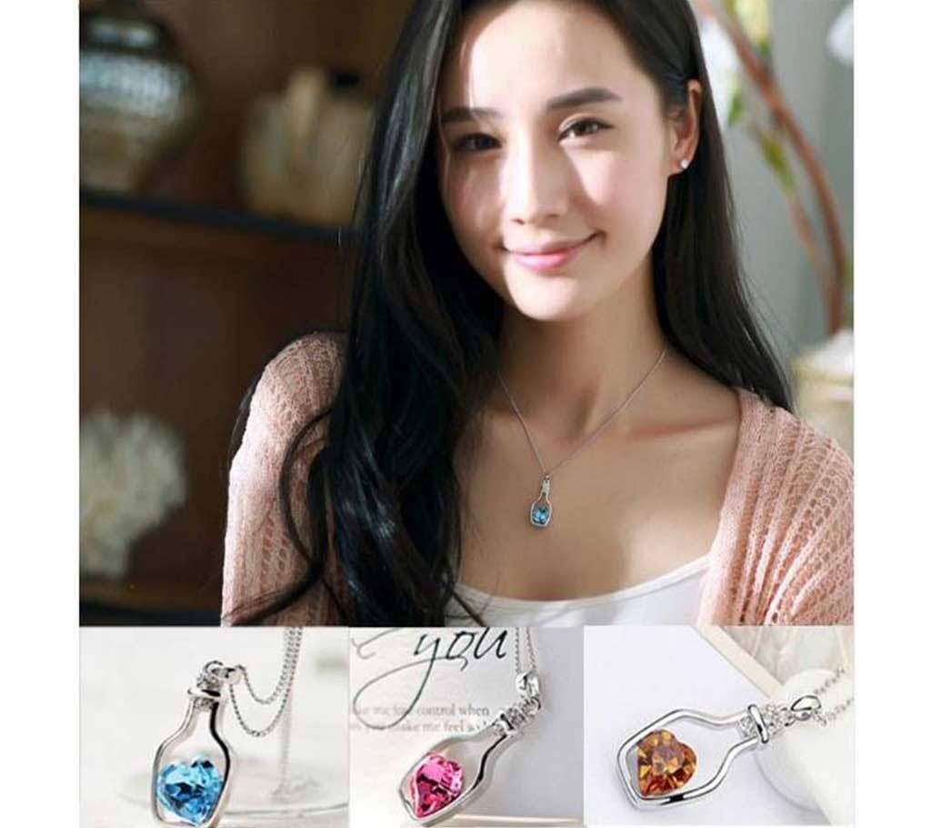 Crystal Love Drift Bottles Pendant 