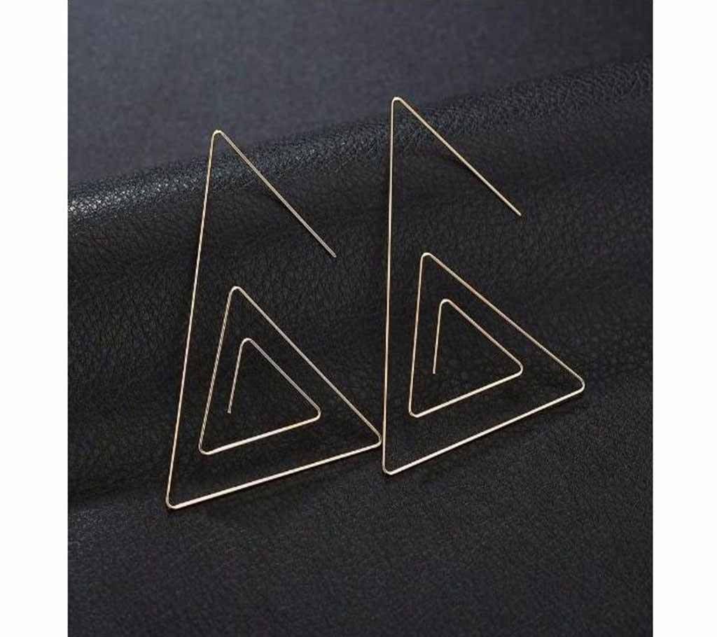 Punk Simple Spiral Triangle drop Earrings for Women