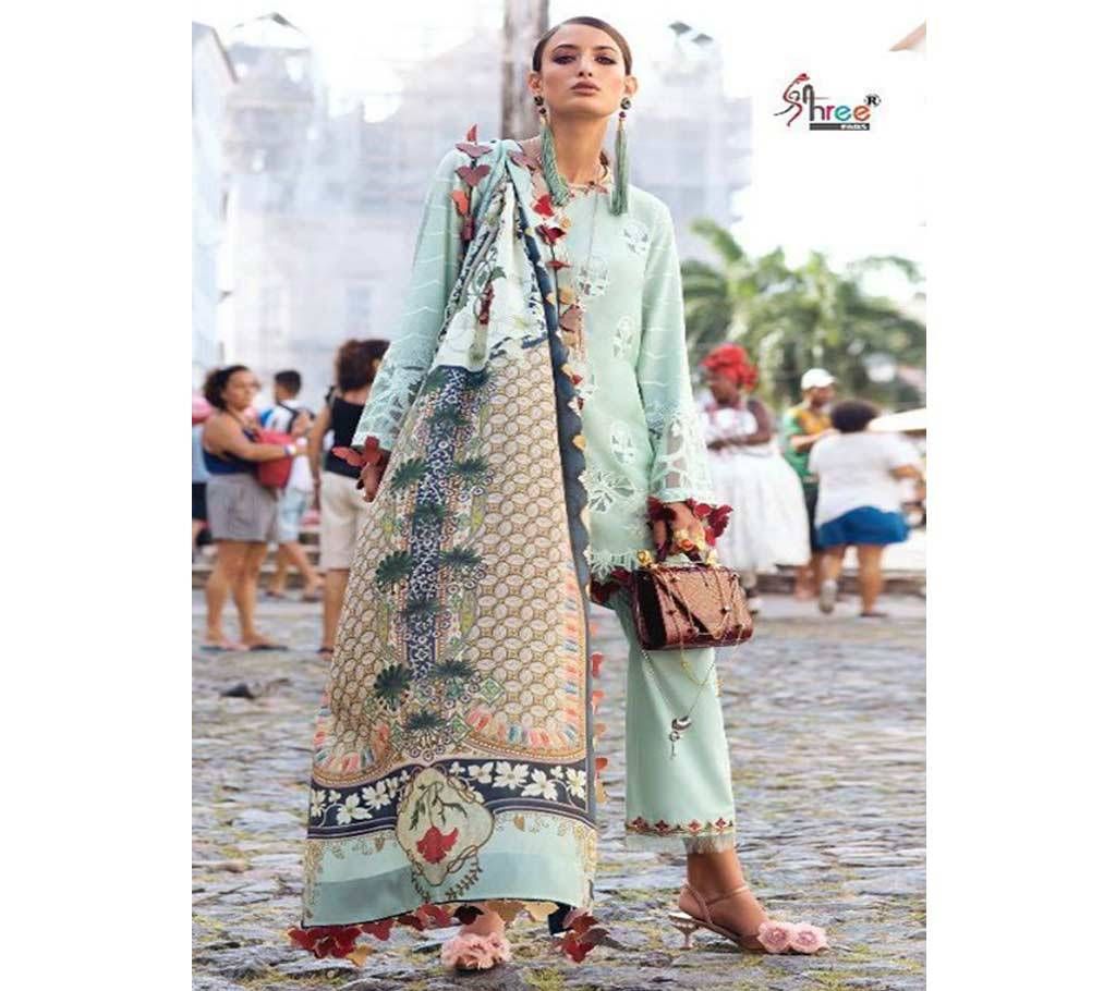 Shree Fabs Saadia Asad Festival Collection Vol 2 - 7011 - Light Pest Green - TAJ