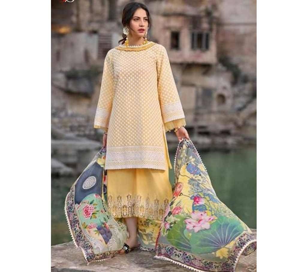 DEEPSY EIDI SUITS - 800-602 Unstitched Cotton Three-piece (copy)