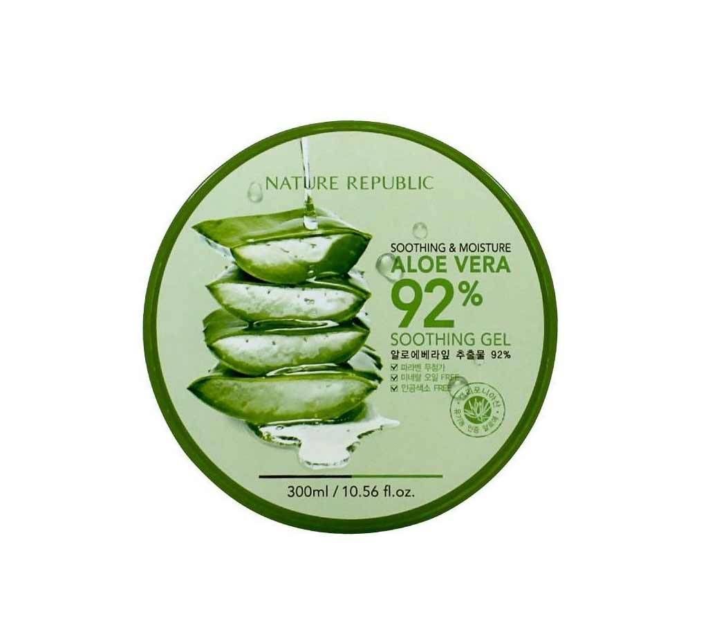 Nature Republic Aloe Vera Soothing Gel 92% Soothing And Moisture-300gm-Korea 