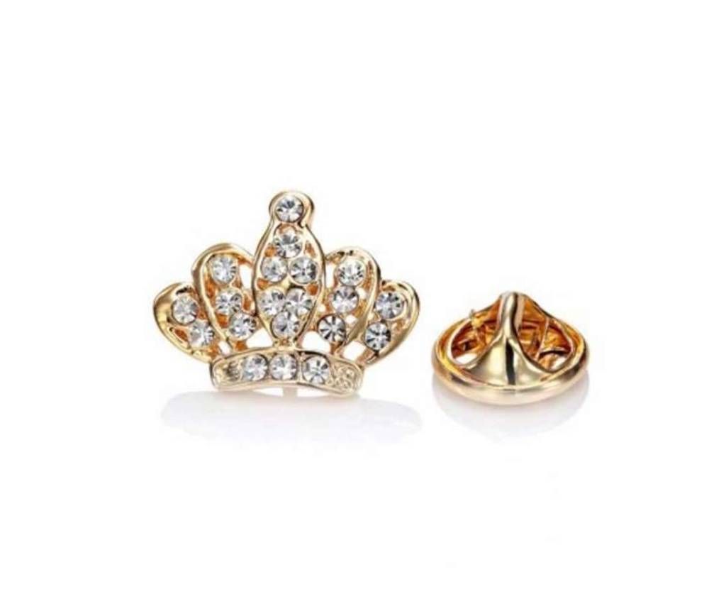 1Pcs Cute crown shirt collar Brooch