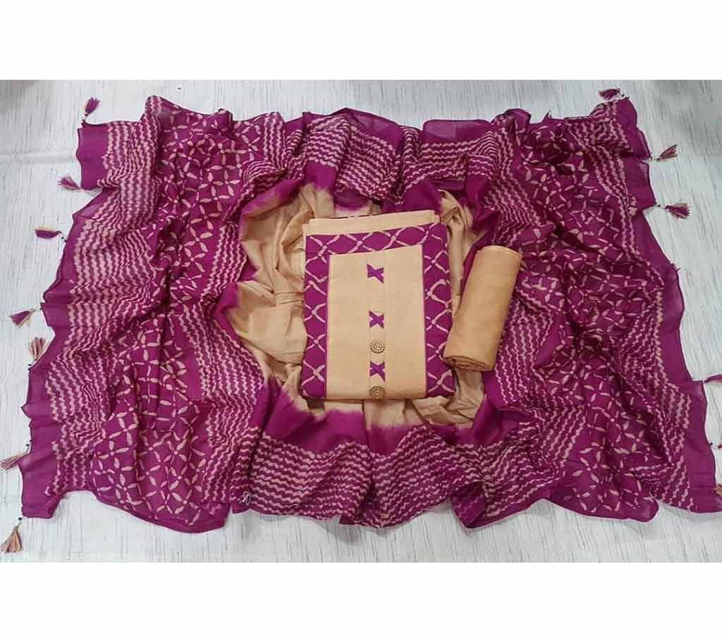 unstitced yog batik three piece