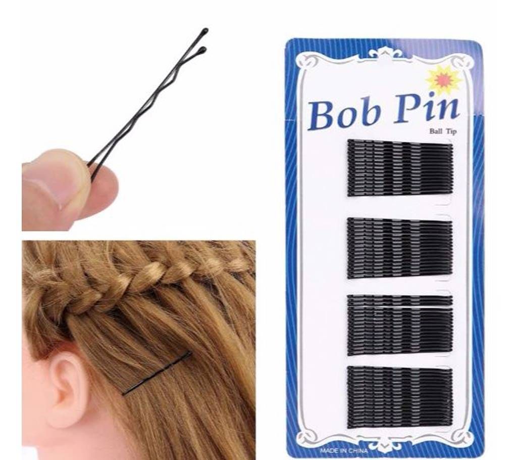 60pcs High quality Black Pure Metal Twist Hair Clips