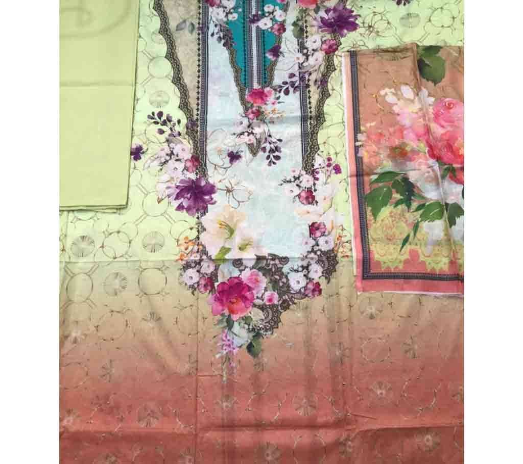 Pakistani Lawn Unstiched 3D printed
