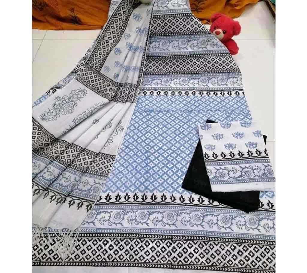 Unstitched Blocked Cotton 3Pcs - 074 - SLF