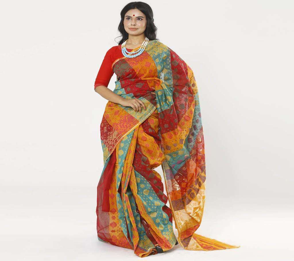 Multi Color Tant Cotton Jamdani Saree (RCS_02)