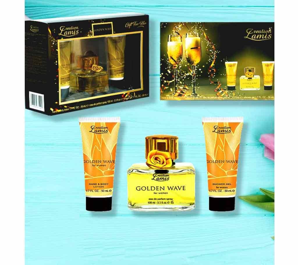 Creation Lamis Golden Wave Giftset (3 Piece Gift Set )-UAE 