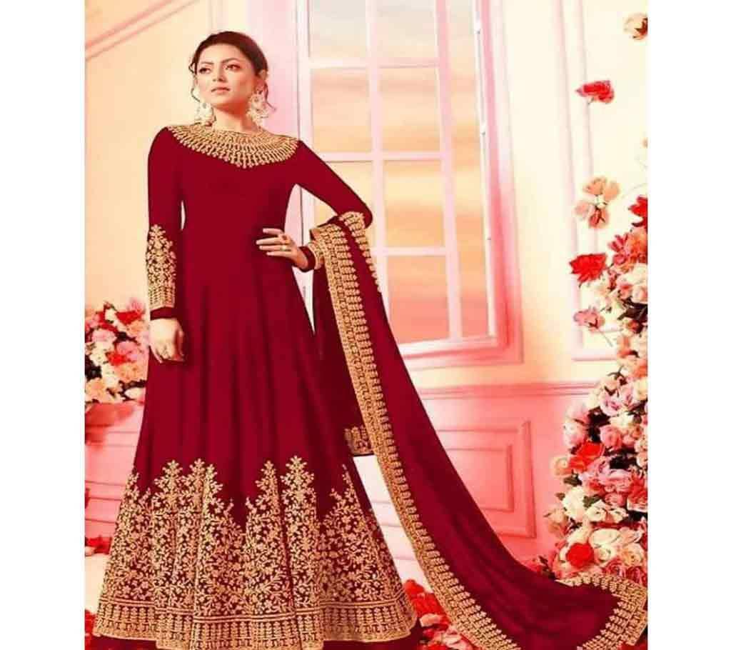   Unstitched Block Printed Cotton Salwar Kameez For Women-3pcs 