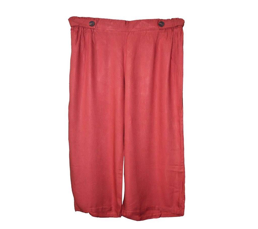 Pink Red Cotton Trouser