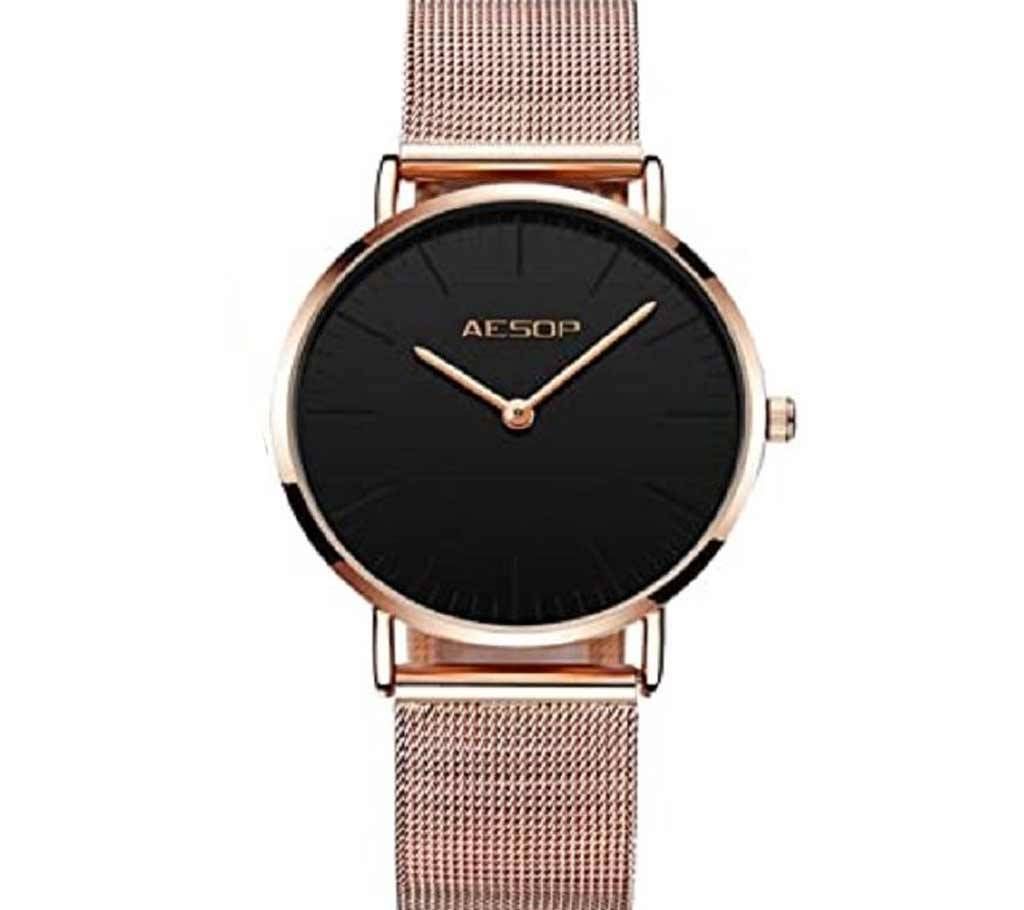 Womenz Metal Stipe Wrist Watch