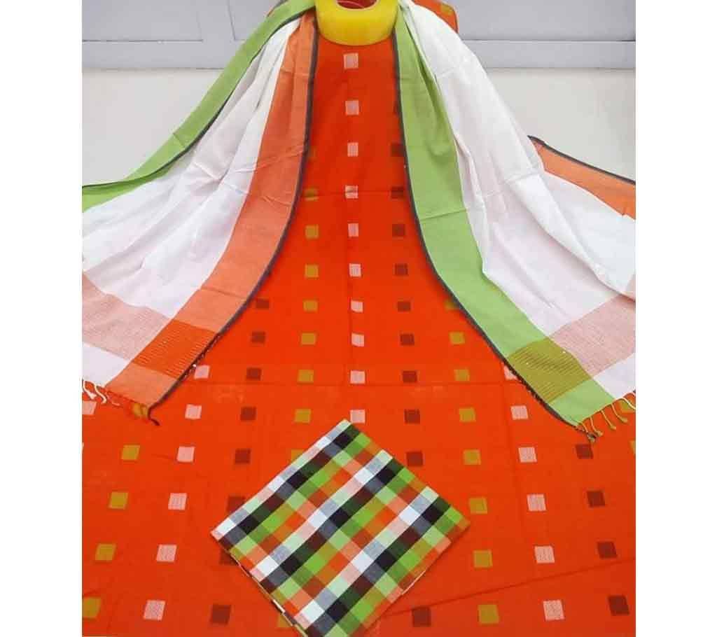 Homemade Tat Original Cotton Multi Color Deshi Shalwar Kameez For Women-6