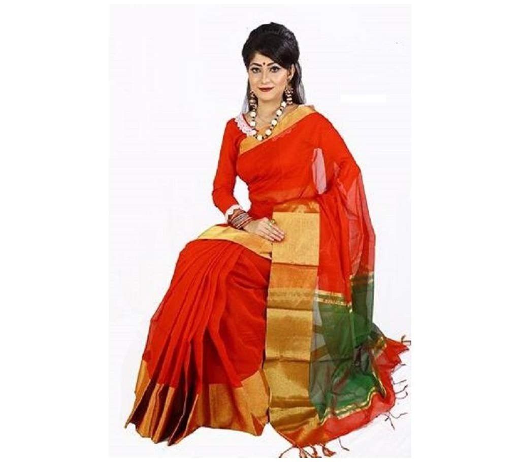Red silk sharee