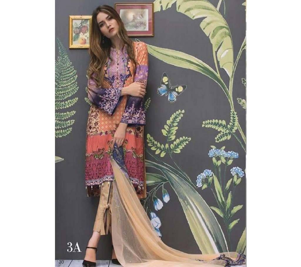 Al Zohaib Monsoon Collection Unstitched Lawn Three pcs