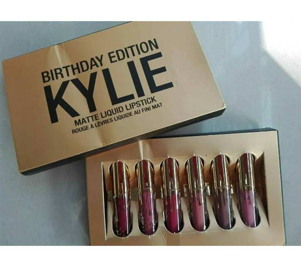 Kylie Birthday Edition liquid matte lipstick- 6 pieces 
