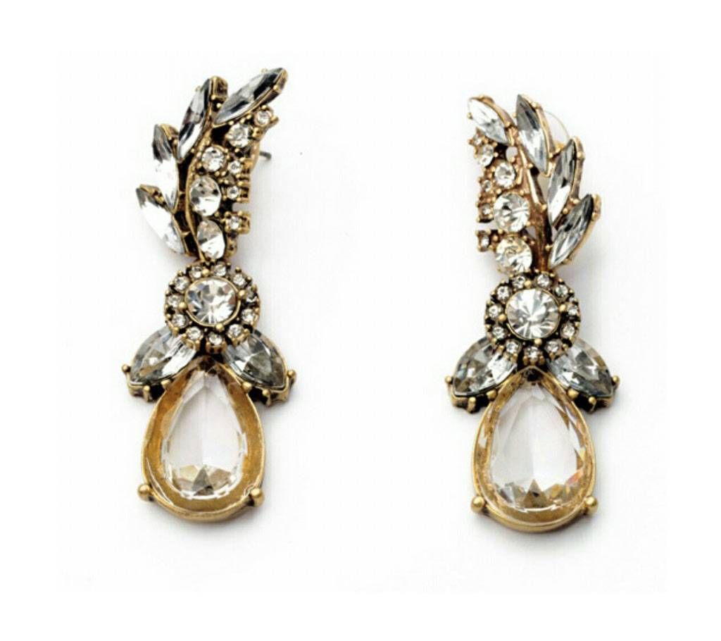 Chia Fashion Rhinestone Big Drop Earrings (by Pink Point - CHIA100)