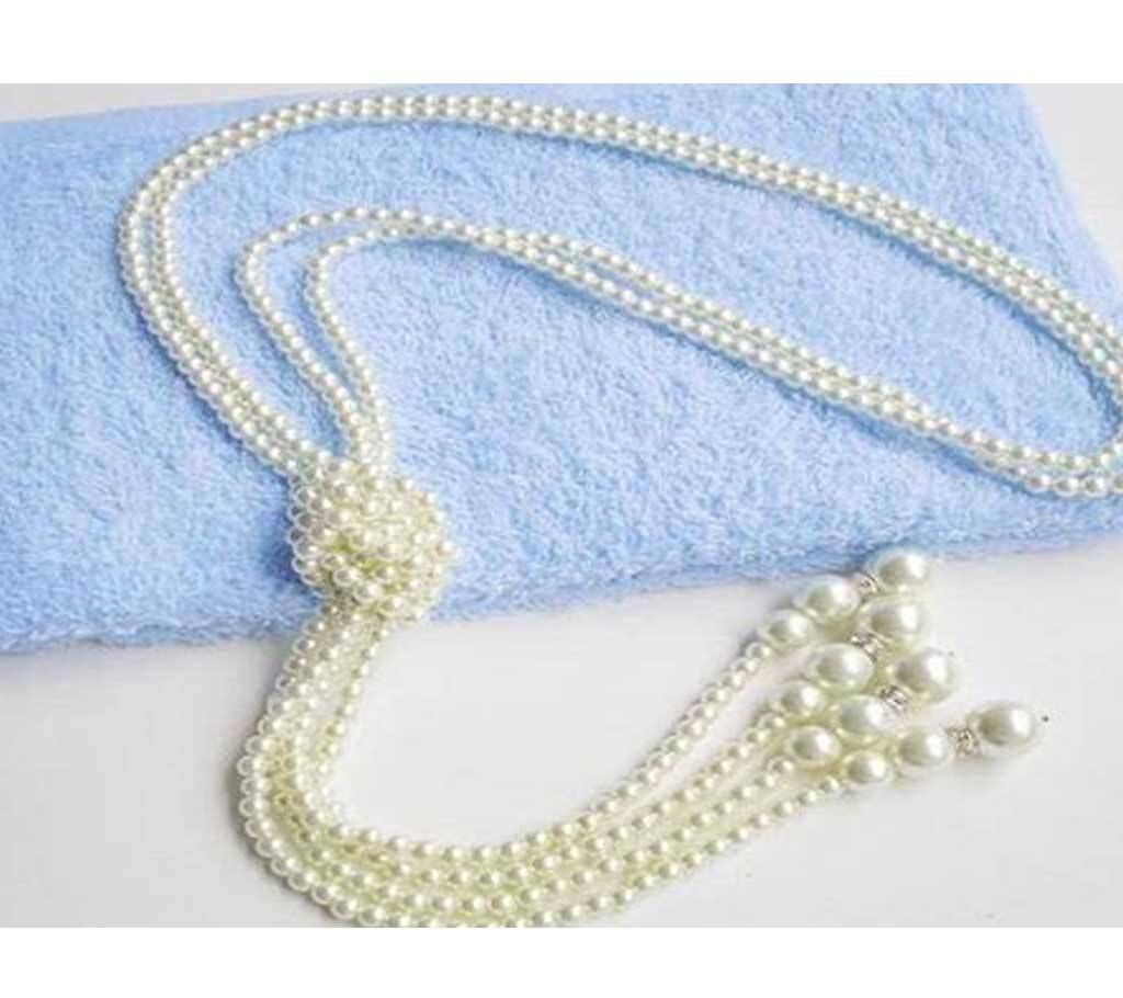 Long Pearl Chain Necklaces