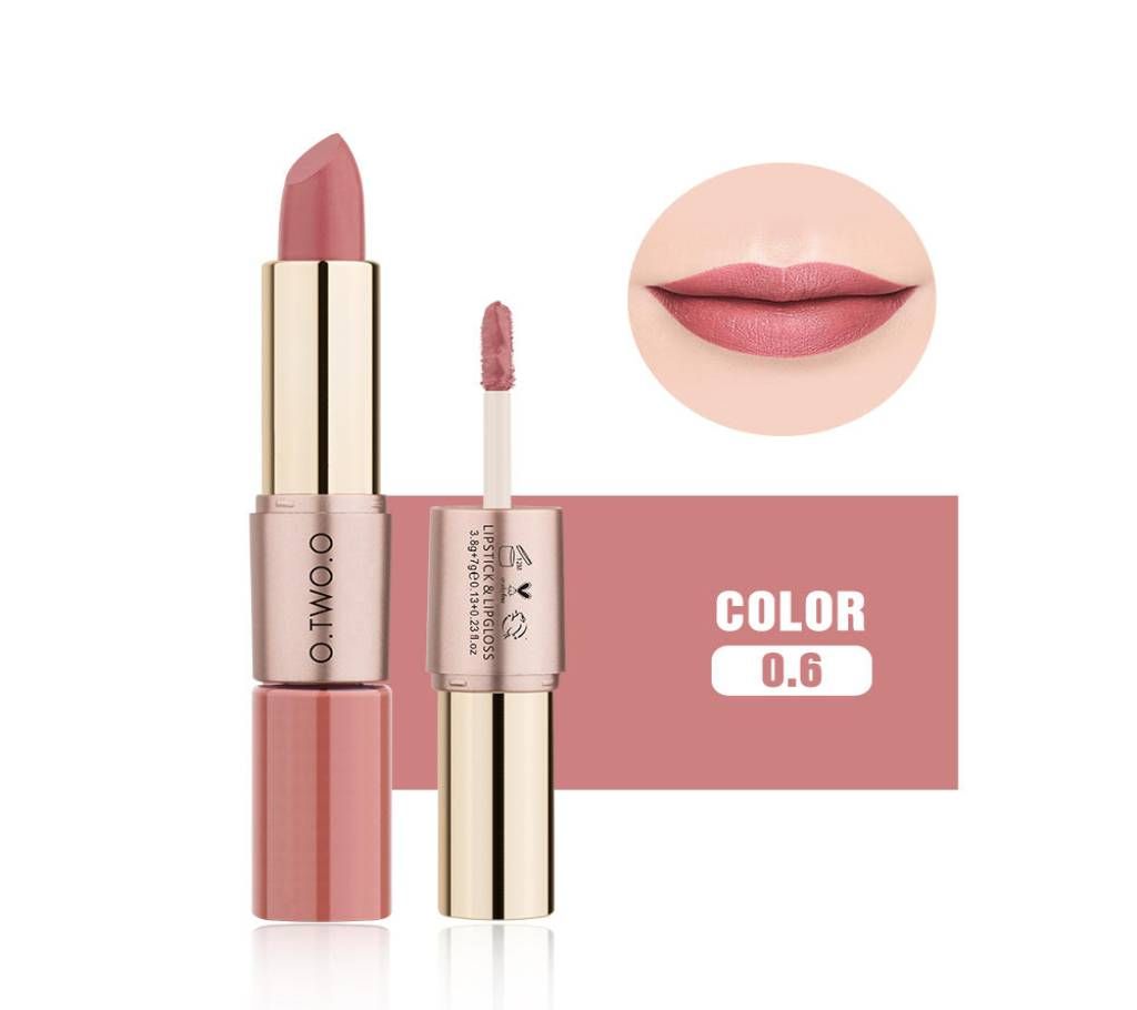 O.TWO.O 2 in 1 Matte Lipstick - Shade 06 China