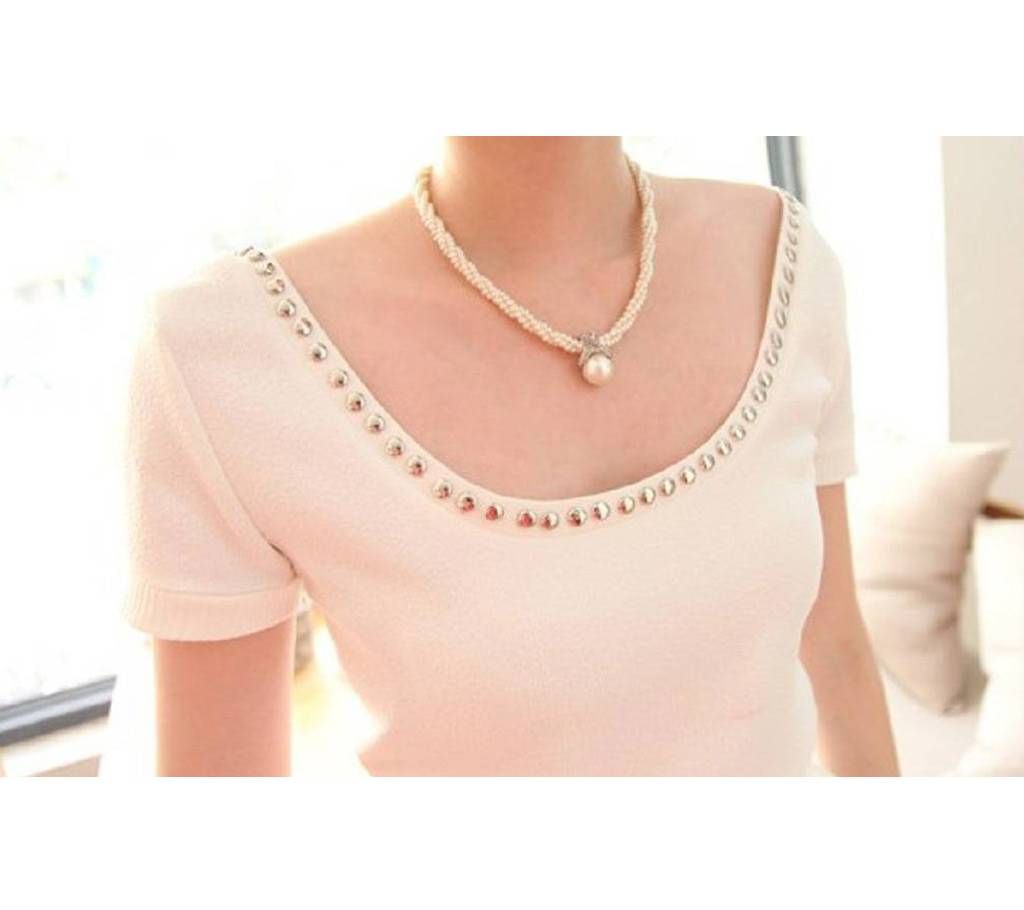 Luxury Simulated Pearl Collier Charm Choker Statment Necklaces & Pendants for Woman Girls Fashion Jewelry Gift 2N024