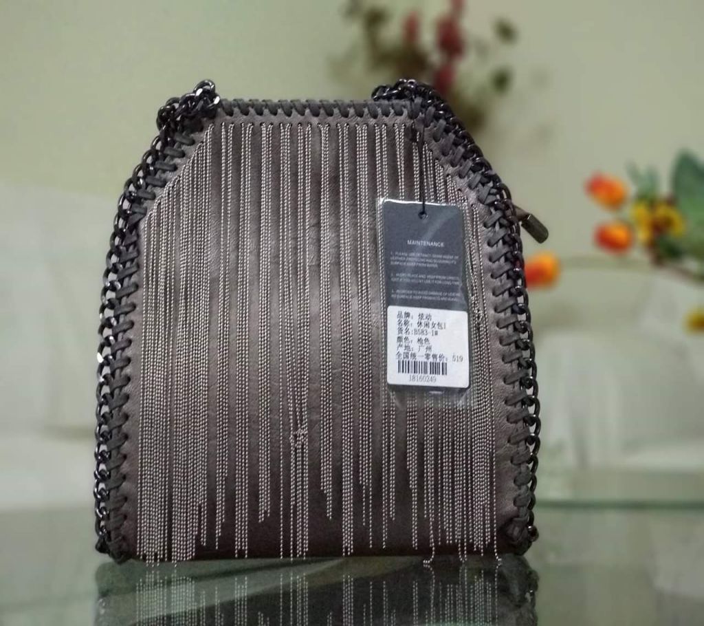 Triple chain Faux Leather bag ( colour - Golden)