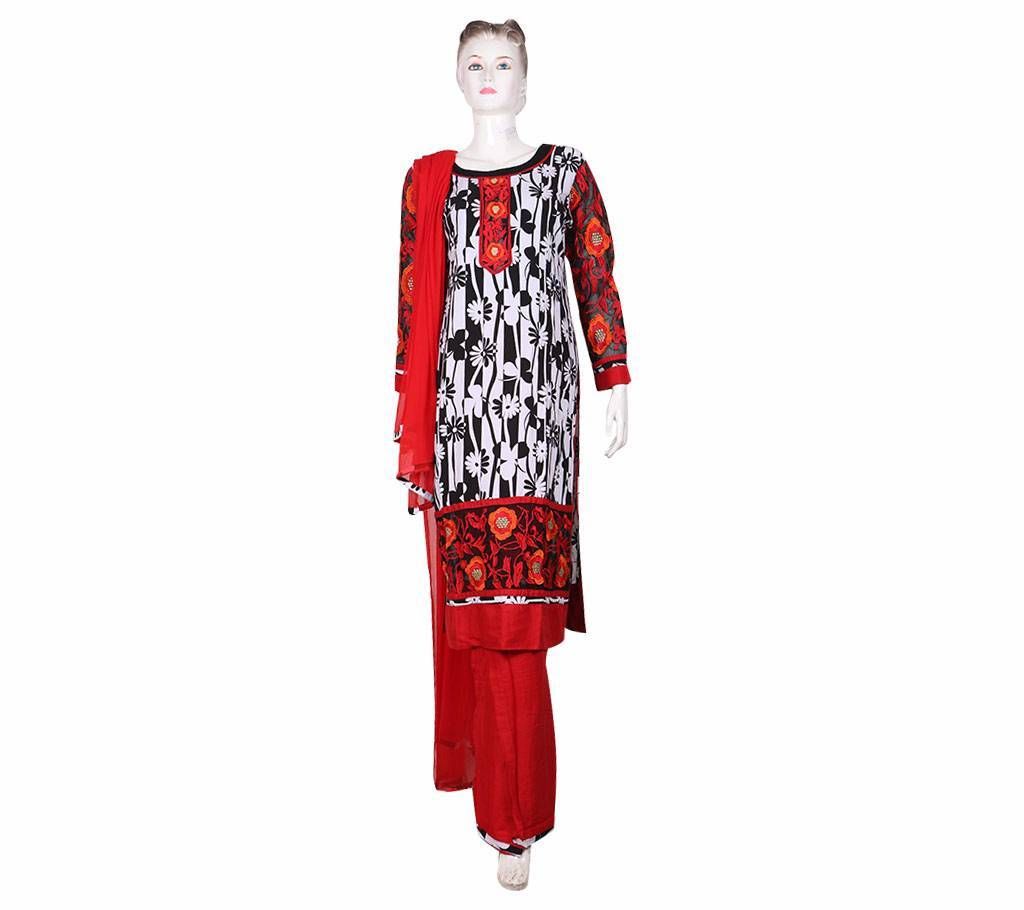 Embroidery cotton ready made three piece 