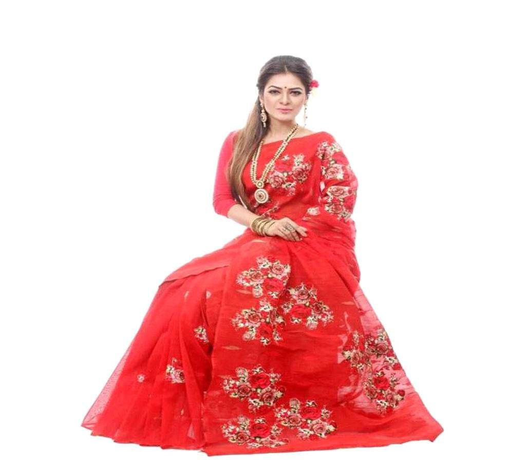 Boishakhi Pure dhakai jamdani with hand embroidery Saree