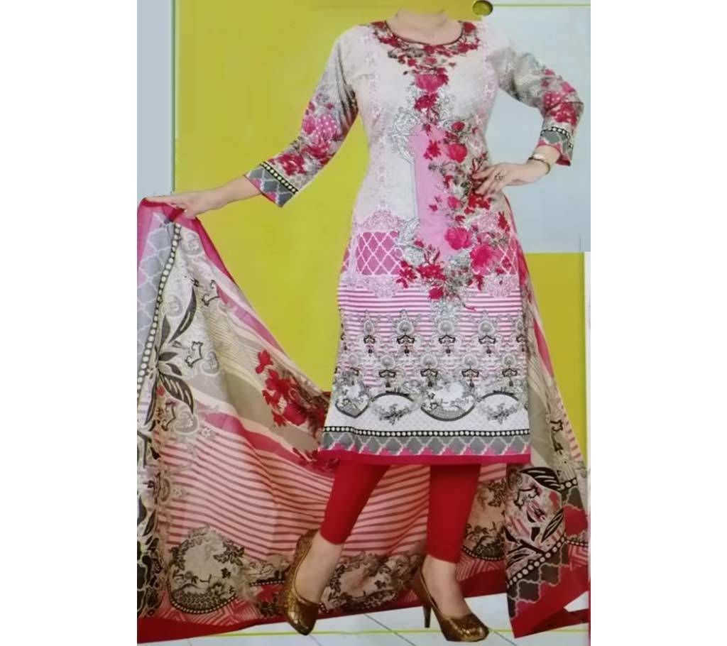 Unstiched Suti Printed Three Piece (Copy)