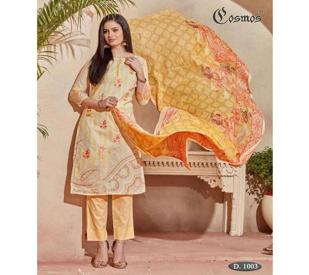 Cosmos Saadia Noor Lawn Collection Vol 1 - 1003 - Light Orange - ASI