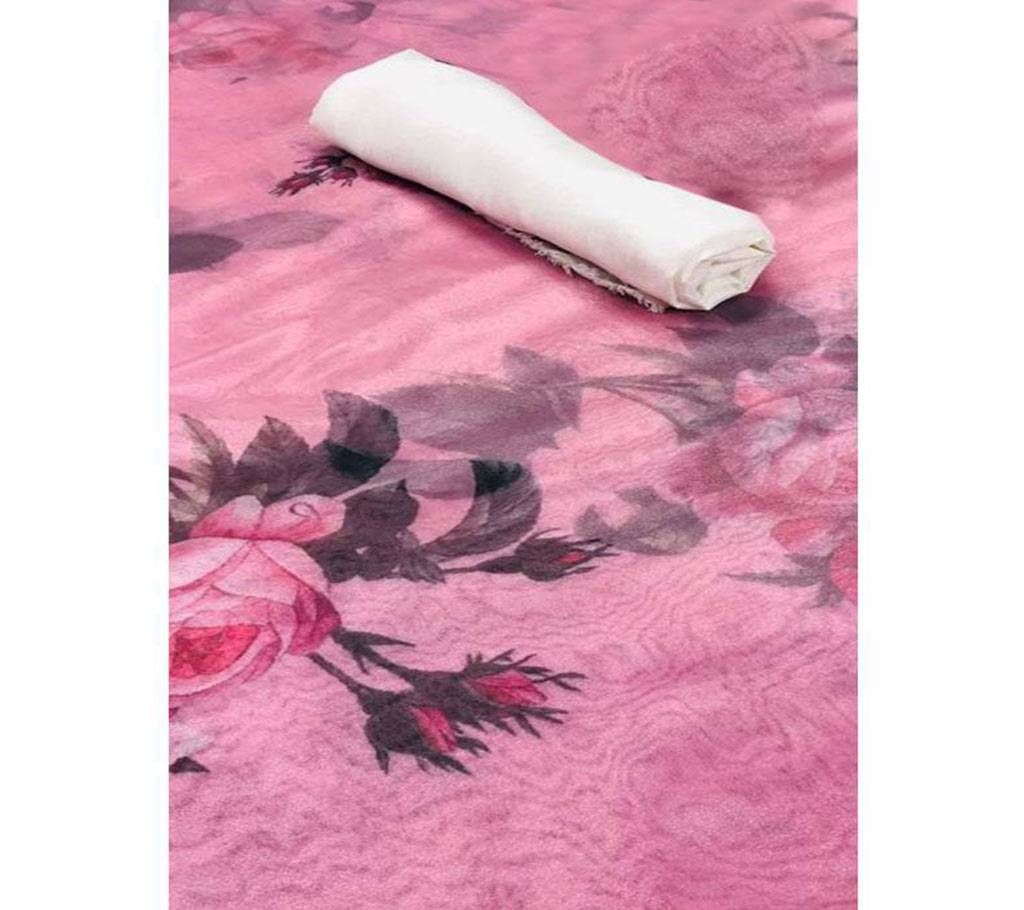 Gorgeous Indian Silk Sharee - VT 01 - Ash Baby Pink (Without blouse piece)
