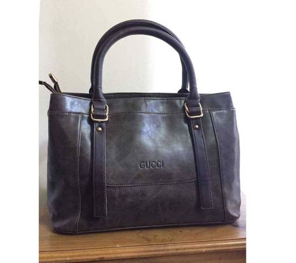 Ladies PU Leather Vanity Bag Black