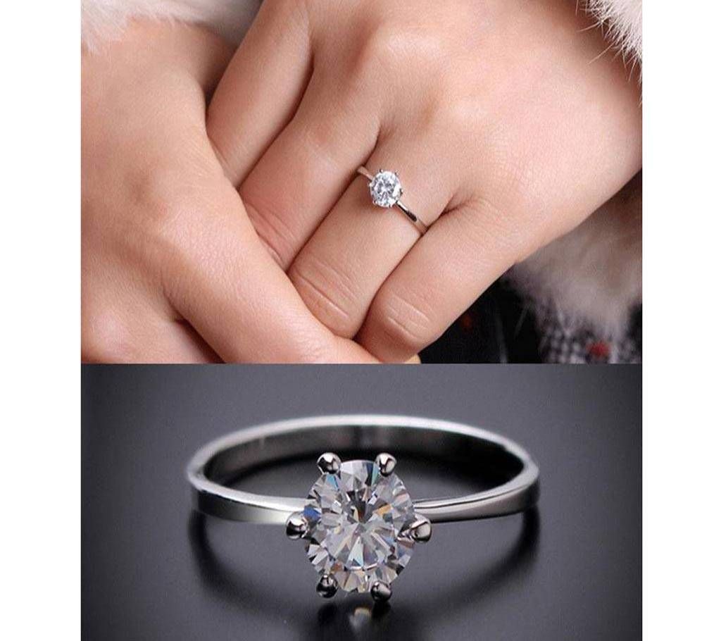 Silver Plated Stone Finger Ring for Women
