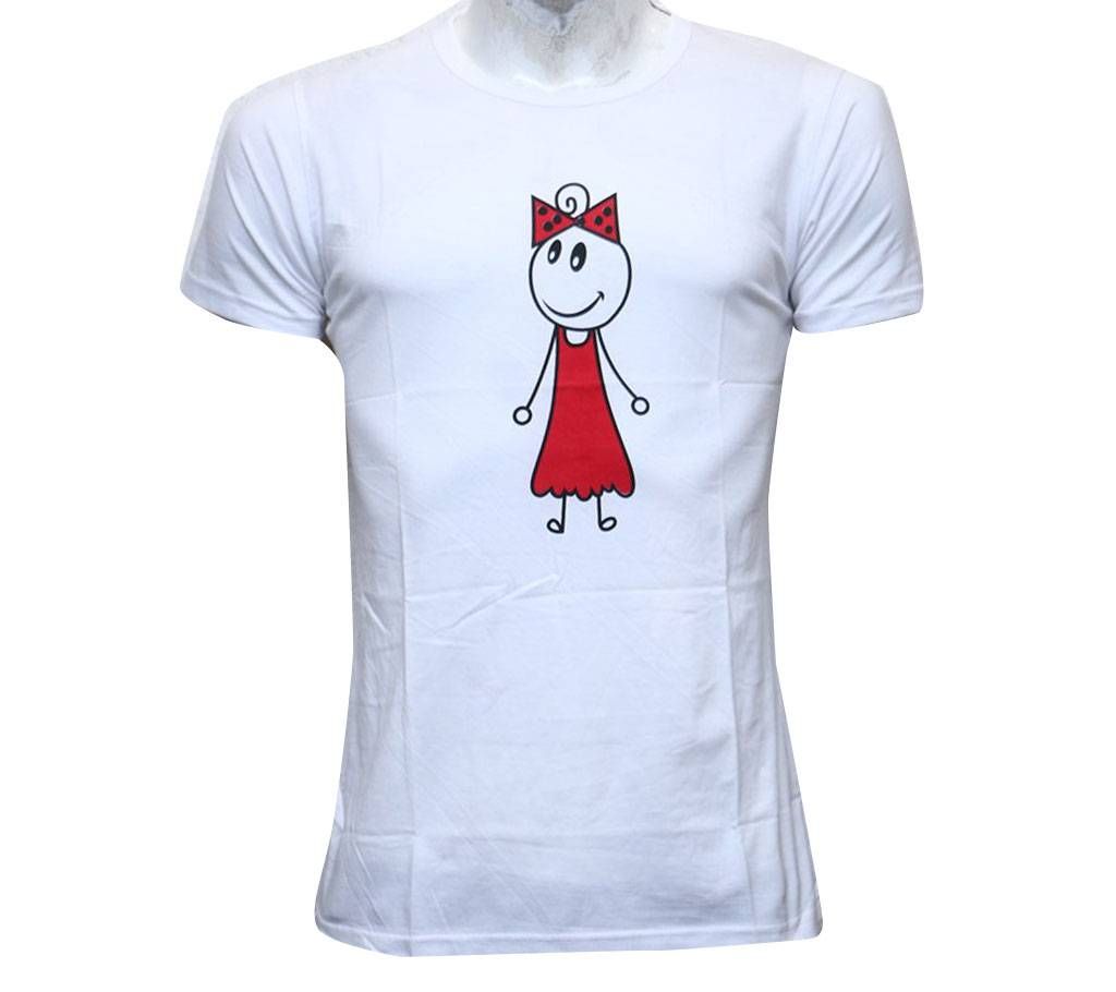 Printed Womens T-Shirt - White