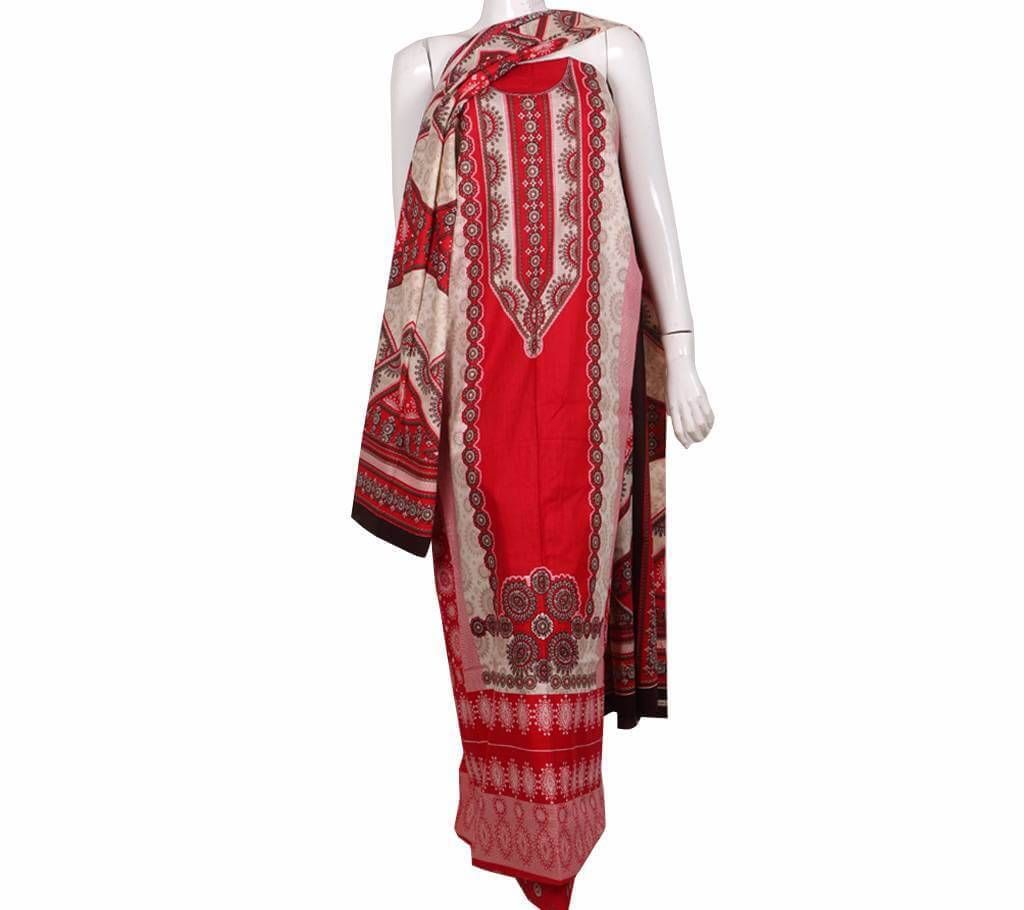 Unstitched Indian lawn three pc