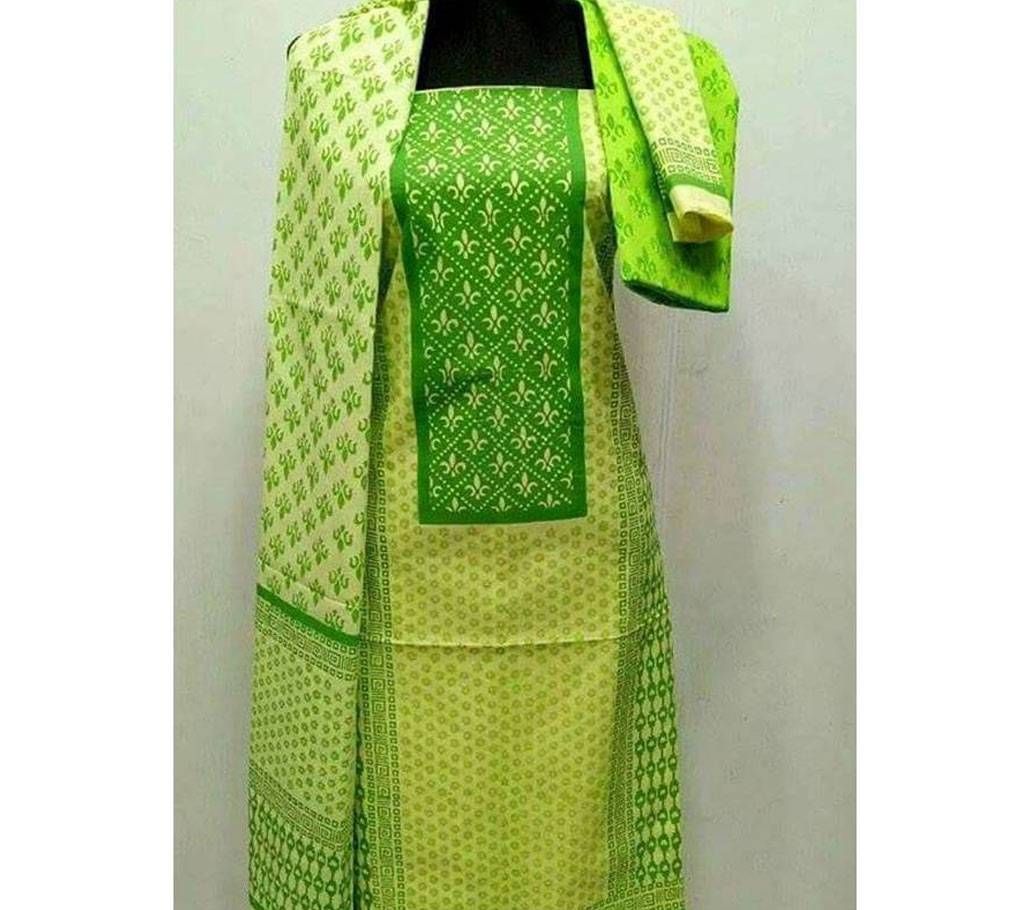 Unstitched Printed Cotton Salwar Kameez 