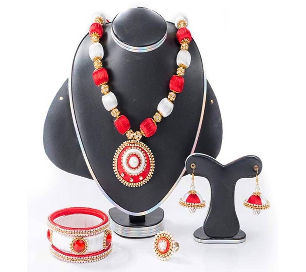Boishakhi Multi Color Silk Thread Jewelay Set