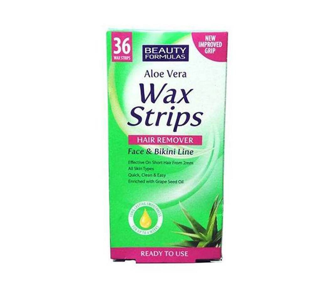 Beauty Formulas Aloevera Wax Strips 36 Pcs