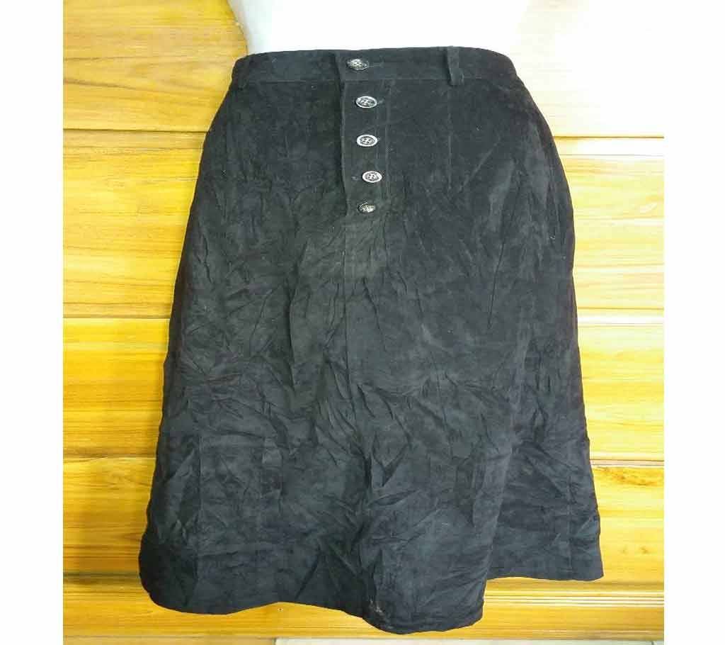 Ladies velvet long skirt 
