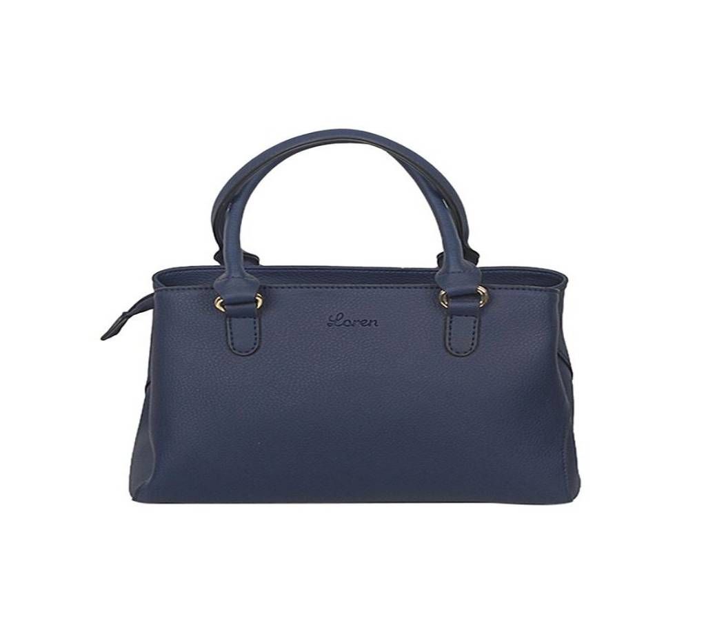 BLUE ARTIFICIAL LEATHER HAND BAG FOR WOMEN