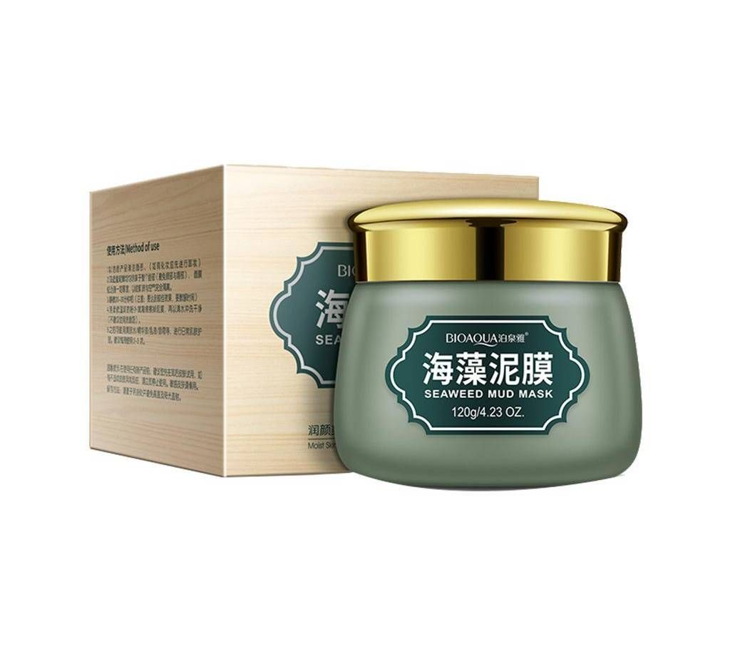 BIOAQUA Natural Green Beans Seaweed Mineral Mud Mask Deep Cleansing Sebum 120g Thailand