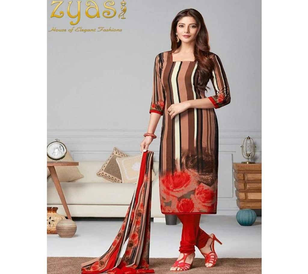 Unstitched Indian Crape Salwar Kameez