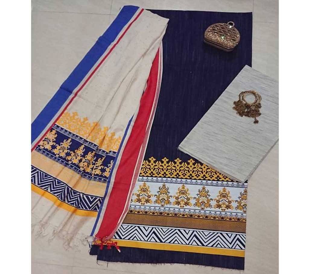 Unstitched Cotton Tat Salwar Kameez