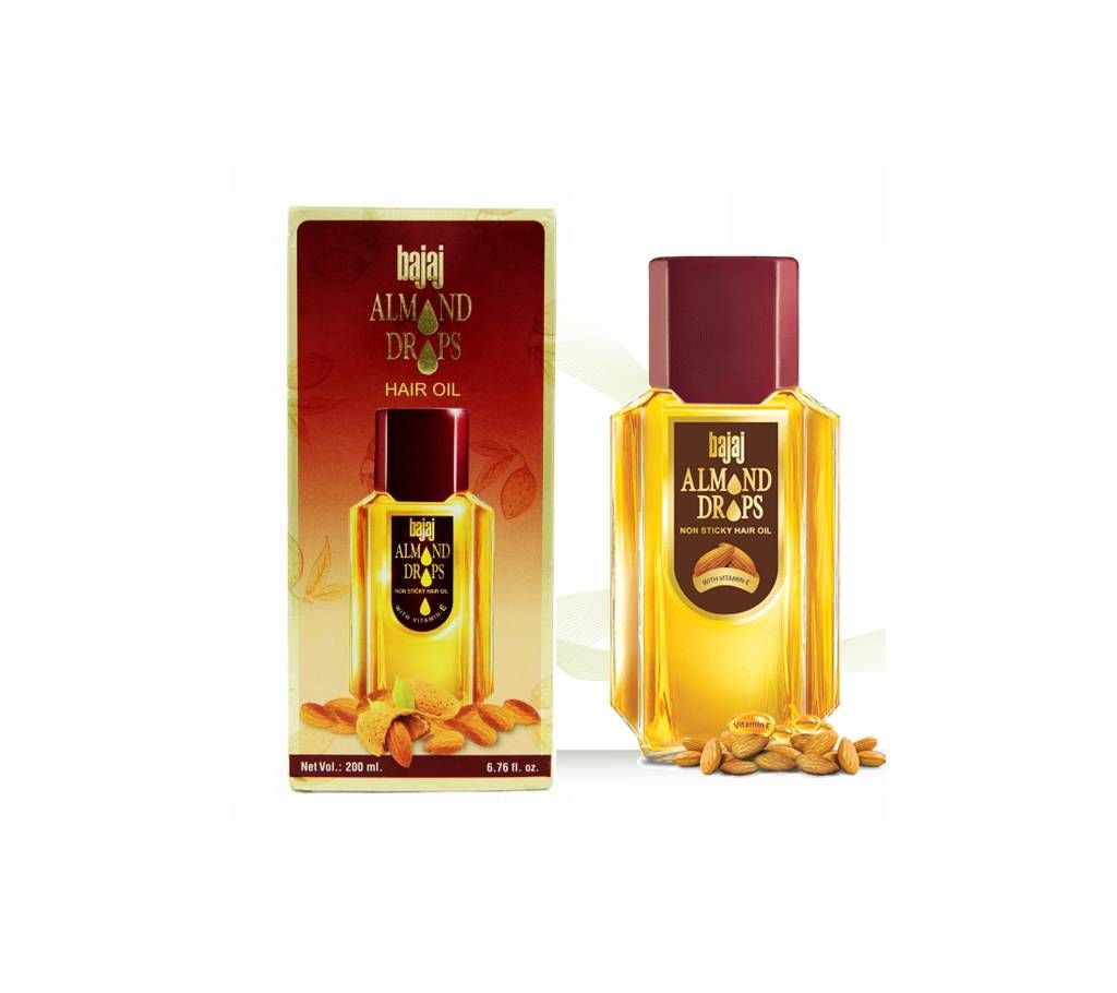 Bajaj Almond Drops Non Sicky Hair Oil - 200ml India 