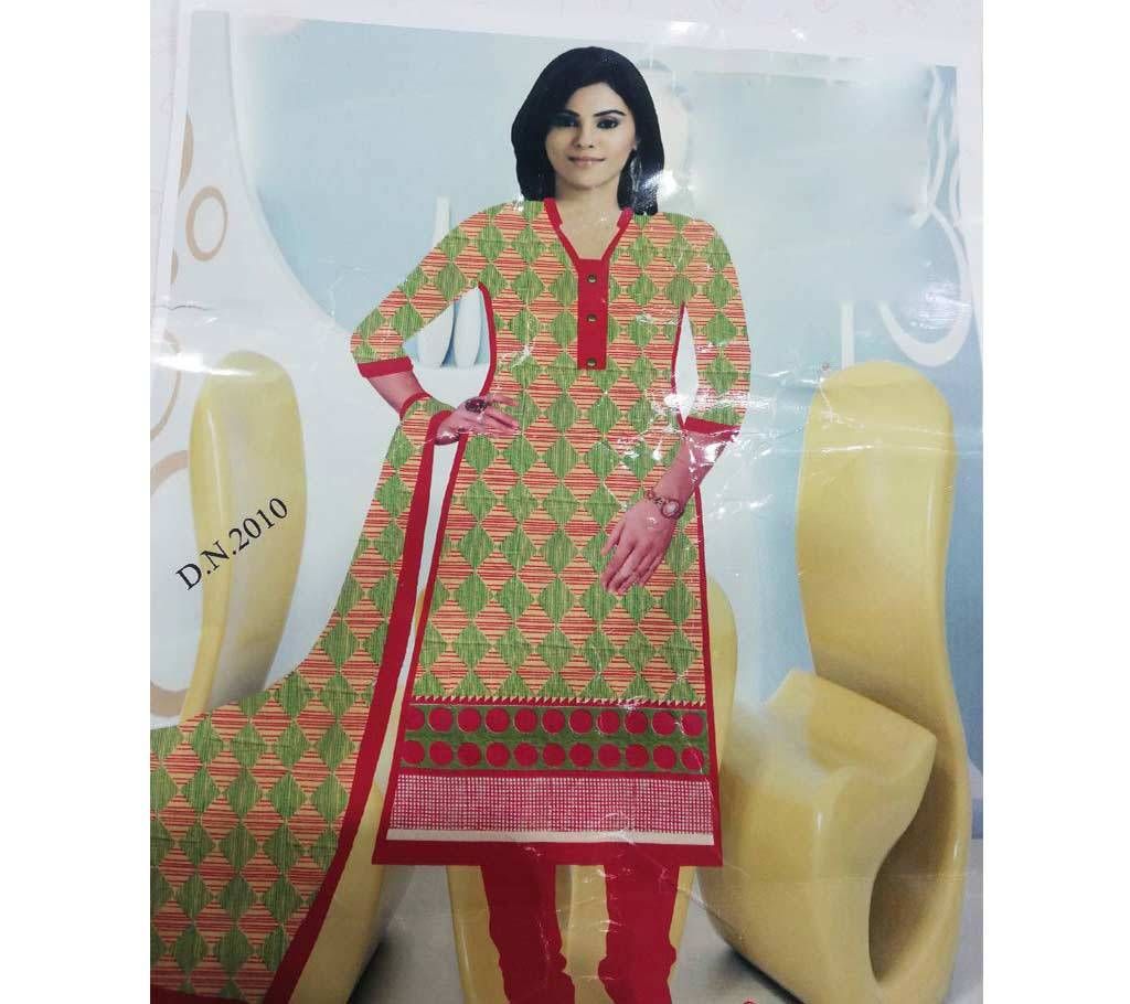 Unstitched Katan Three Piece 