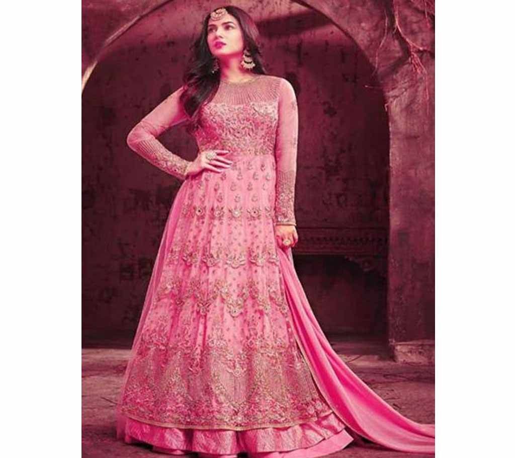 Semi Stitched Gorgeous Embroidery Georgette Anarkoli Dress RP 181 Copy