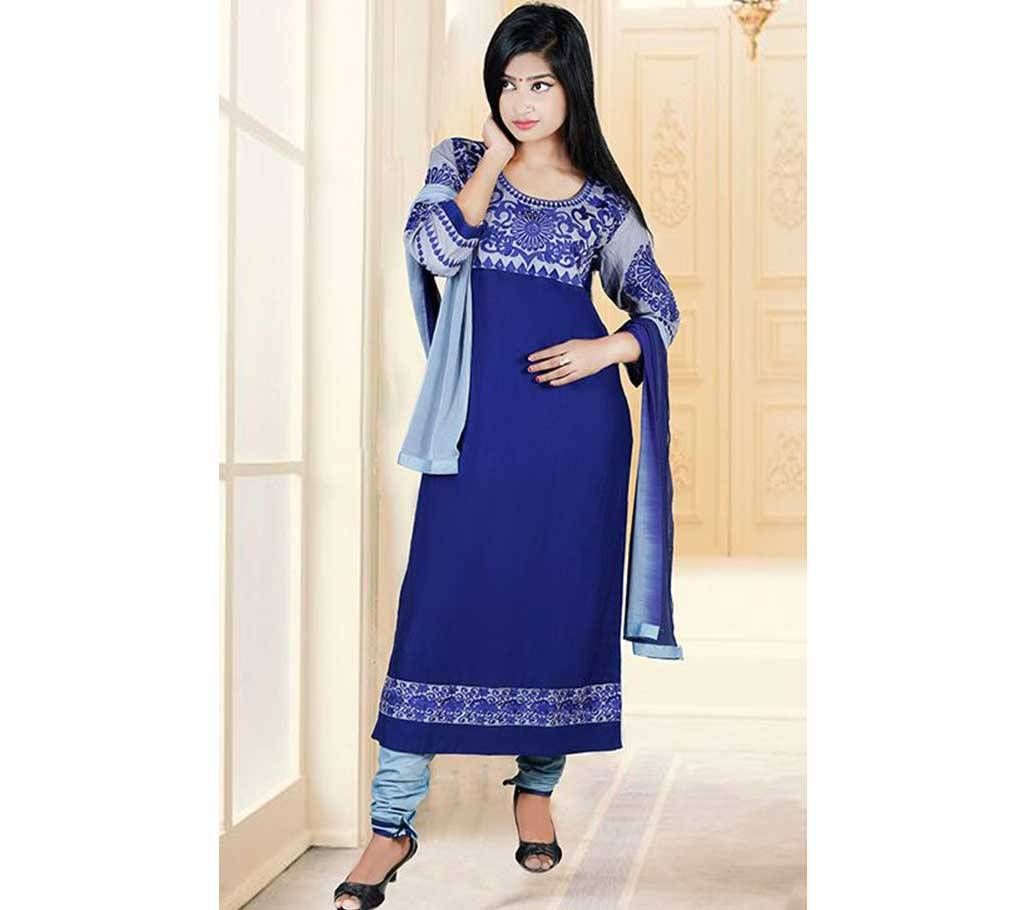 Unstitched Cotton Block Printed Three Piece Copy