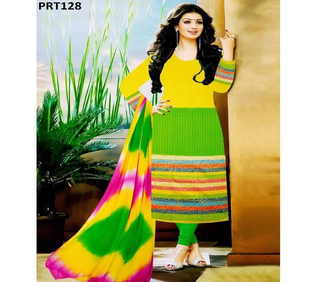 Unstitched Cotton Bolck Three Piece