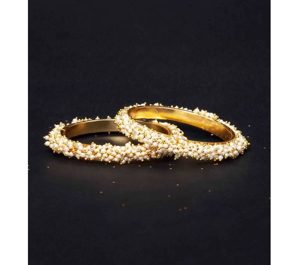 Set Of 2 Gold-Toned Bangle Set