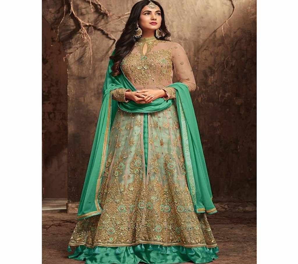 Maisha 12 Semi Stitched Heavy Embroidery Georgette Gown Dress Copy